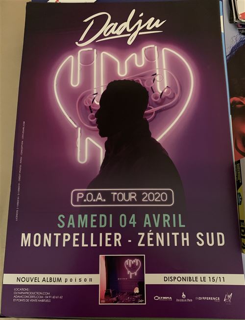 Dadju - P.O.A Tour 2020 - 40x60cm - Affiche État correct - N/A reconditionné disponible sur Fnac