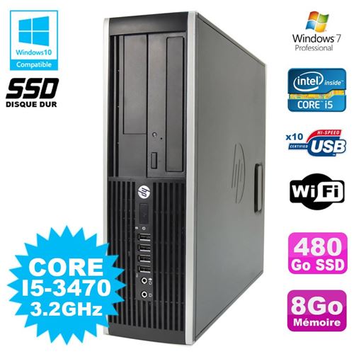 Acheter Pc hp elite 8300 sff core i5 3470 3.2ghz 8go 480go ssd graveur usb3 wifi w7 État correct - 209,00 € Pc hp elite 8300 sff core i5 3470 3.2ghz 8go 480go ssd graveur usb3 wifi w7 État correct - Hewlett-Packard reconditionné disponible sur Fnac