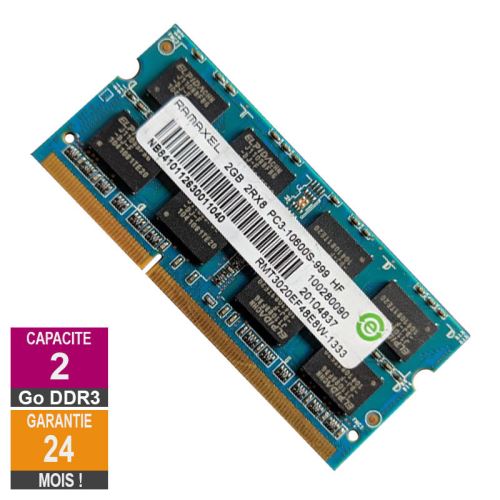 Acheter Barrette Mémoire 2Go RAM DDR3 Ramaxel RMT3020EF48E8W-1333 SO-DIMM PC3-10600 1333MHz 2Rx8 État correct - 14,21 € Barrette Mémoire 2Go RAM DDR3 Ramaxel RMT3020EF48E8W-1333 SO-DIMM PC3-10600 1333MHz 2Rx8 État correct - N/A reconditionné disponible sur Fnac