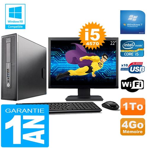 Acheter Pc hp elitedesk 800 g1 sff core i5-4570 4go disque 1 to wifi w7 ecran 22' État correct - 279,00 € Pc hp elitedesk 800 g1 sff core i5-4570 4go disque 1 to wifi w7 ecran 22' État correct - Hewlett-Packard reconditionné disponible sur Fnac
