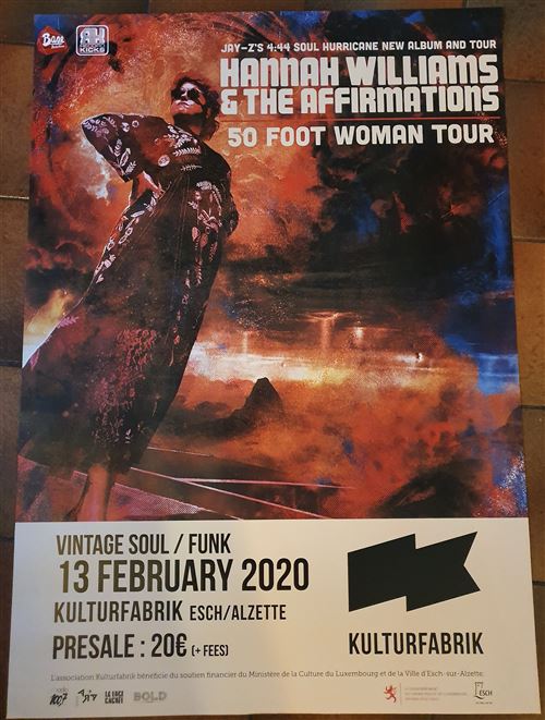 hannah Williams - 50 foot woman Tour - 60x80cm - Affiche État correct - N/A reconditionné disponible sur Fnac