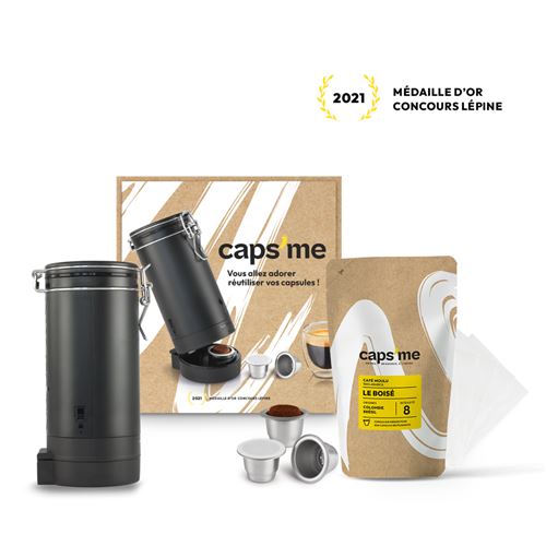 Coffret capsules réutilisables compatibles Nespresso Caps Me Noir État correct - N/A reconditionné disponible sur Fnac