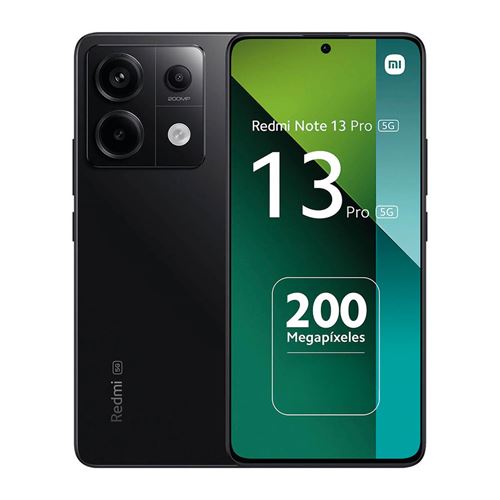 Xiaomi Redmi Note 13 Pro 5G - 5G smartphone - double SIM - RAM 8 Go / Mémoire interne 128 Go - écran OEL - 6.67"" - 2712 x 1220 pixels (120 Hz) - 3 x caméras arrière 200 MP, 8 MP, 2 MP - front camera 16 MP - noir minuit État correct - N/A reconditionné disponible sur Fnac