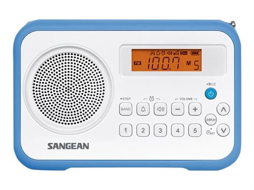 Sangean-PR-D18 - Radio portable - 1 Watt - blanc, bleu État correct - Sangean reconditionné disponible sur Fnac