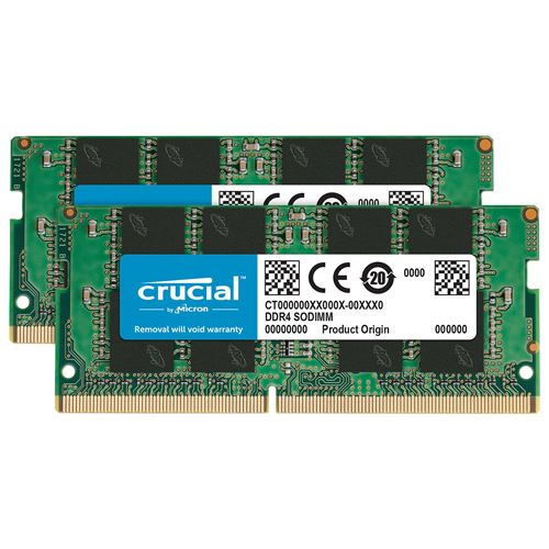 Acheter Crucial - DDR4 - kit - 32 Go: 2 x 16 Go - SO DIMM 260 broches - 3200 MHz / PC4-25600 - CL22 - 1.2 V - mémoire sans tampon - non ECC État correct - 214,90 € Crucial - DDR4 - kit - 32 Go: 2 x 16 Go - SO DIMM 260 broches - 3200 MHz / PC4-25600 - CL22 - 1.2 V - mémoire sans tampon - non ECC État correct - N/A reconditionné disponible sur Fnac