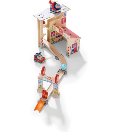 Haba Kullerbü chemin de billes et jeux de billes caserne de pompiers 17 pièces État correct - Haba reconditionné disponible sur Fnac