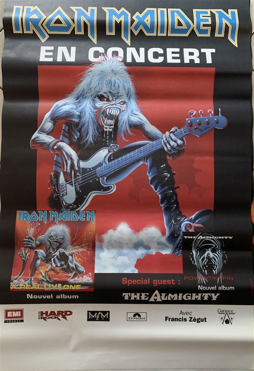 IRON MAIDEN - A Real Live One en Concert - 80x120cm - Affiche État correct - N/A reconditionné disponible sur Fnac