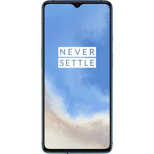 OnePlus 7T - 4G smartphone - double SIM - RAM 8 Go / Mémoire interne 128 Go - écran OEL - 6.55"" - 2400 x 1080 pixels (90 Hz) - 3 x caméras arrière 48 MP, 16 MP, 12 MP - front camera 16 MP - bleu glacier État correct - OnePlus reconditionné disponible sur Fnac