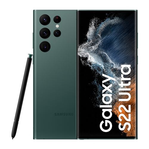 Samsung Galaxy S22 Ultra SM-S908B 17,3 cm (6.8"") Double SIM Android 12 5G USB Type-C 8 Go 128 Go 5000 mAh Vert État correct - N/A reconditionné disponible sur Fnac