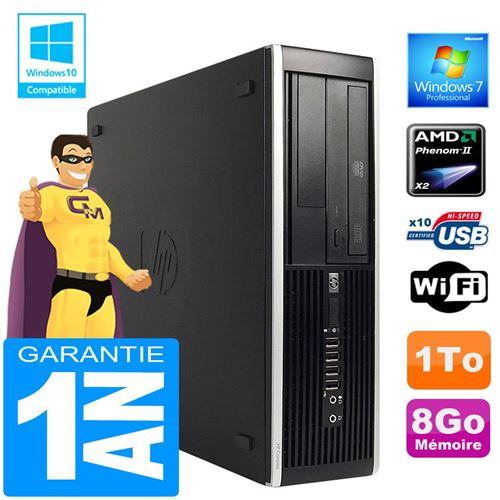 Pc hp compaq 6005 pro sff amd phenom ii ram 8go disque 1 to graveur dvd wifi w7 État correct - Hewlett-Packard reconditionné disponible sur Fnac