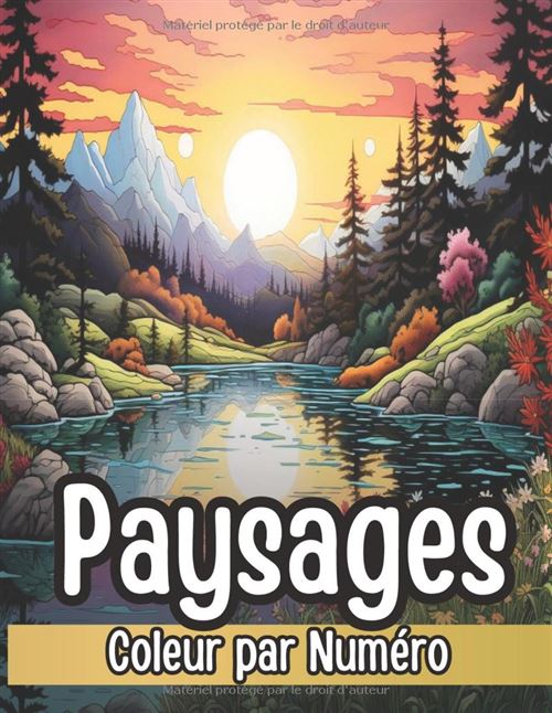 Couleur par numéro – Livre de coloriage pour adultes : paysages relaxants de montagnes, lacs, plages et forêts avec palette de couleurs détaillée État correct - N/A reconditionné disponible sur Fnac