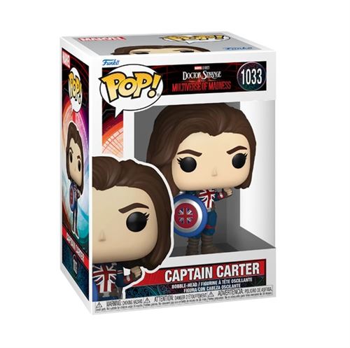 Figurine Funko Pop Marvel Doctor Strange in the Multiverse of Madness Captain Carter État correct - Funko reconditionné disponible sur Fnac