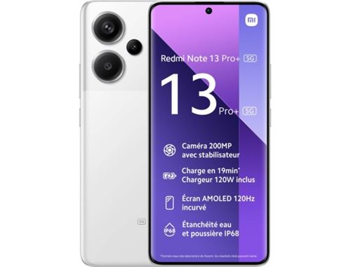 Acheter Smartphone Xiaomi Redmi Note 13 Pro+ 5G 6,67'' 512 Go Blanc État correct - 267,40 € Smartphone Xiaomi Redmi Note 13 Pro+ 5G 6,67'' 512 Go Blanc État correct - N/A reconditionné disponible sur Fnac