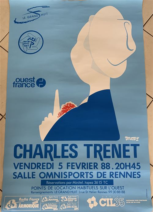 Charles TRENET - 1988 - Jacques DROPY - 79x119cm - Affiche État correct - N/A reconditionné disponible sur Fnac