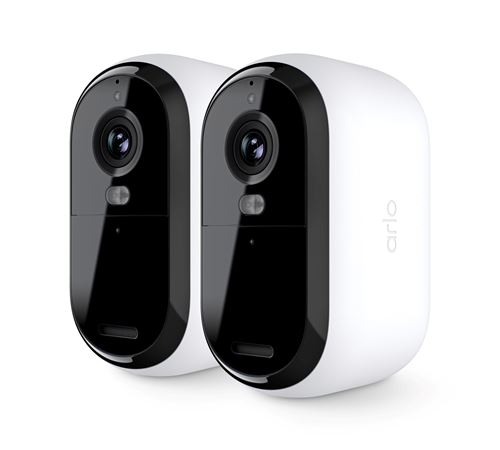 Pack de 2 caméras de surveillance connectées Arlo Essential 2K extérieure Blanc et noir État correct - Arlo reconditionné disponible sur Fnac