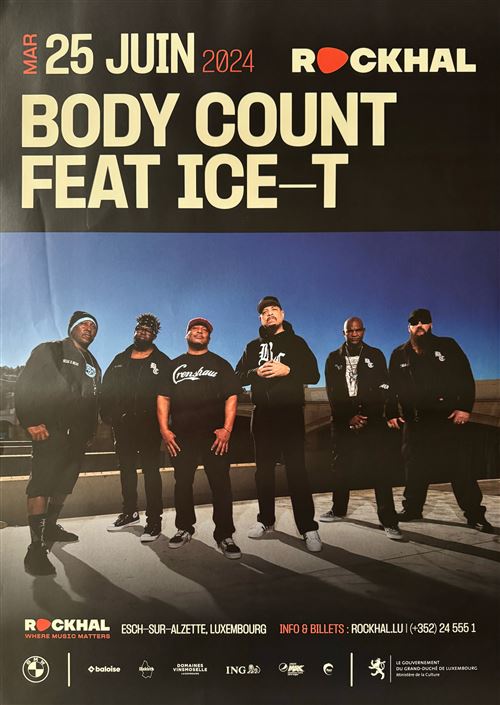 Acheter Affiche - Body count Feat Ice-T - Concert Luxembourg 2024 - 60x84cm État correct - 19,99 € Affiche - Body count Feat Ice-T - Concert Luxembourg 2024 - 60x84cm État correct - N/A reconditionné disponible sur Fnac
