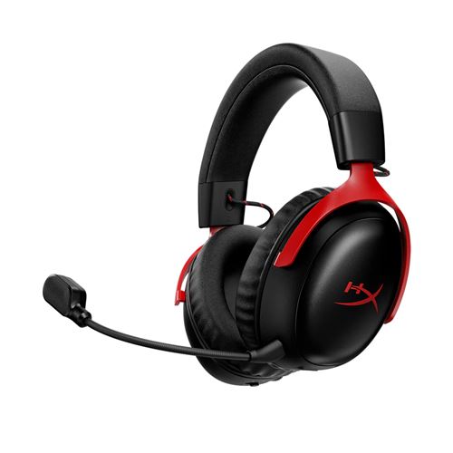 Micro-casque gaming circum-aural sans fil HyperX Cloud III S Bluetooth Noir et Rouge État correct - HyperX reconditionné disponible sur Fnac