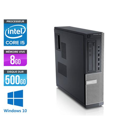 Unité centrale Dell Optiplex 790 Desktop - Noir - Intel Core i5-2400 / 3,10 GHz - RAM 8 Go - HDD 500 Go - DVD - Gigabit Ethernet - Windows 10 État correct - Dell reconditionné disponible sur Fnac