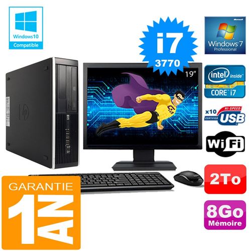 Acheter Pc hp compaq 8300 sff core i7-3770 ram 8go disque 2 to wifi w7 ecran 19' État correct - 379,00 € Pc hp compaq 8300 sff core i7-3770 ram 8go disque 2 to wifi w7 ecran 19' État correct - Hewlett-Packard reconditionné disponible sur Fnac