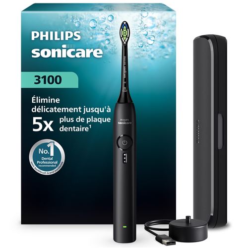 Brosse à dents électrique Philips Sonicare Series 3000 HX4033/32 Noir État correct - Philips reconditionné disponible sur Fnac