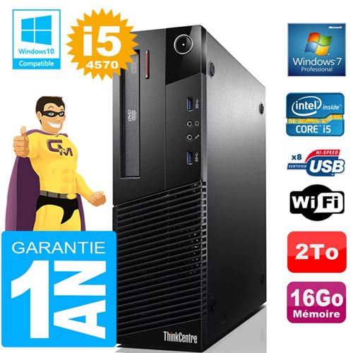 Acheter Pc lenovo m93p sff core i5-4570 ram 16go disque 2 to graveur dvd wifi w7 État correct - 388,00 € Pc lenovo m93p sff core i5-4570 ram 16go disque 2 to graveur dvd wifi w7 État correct - Lenovo reconditionné disponible sur Fnac