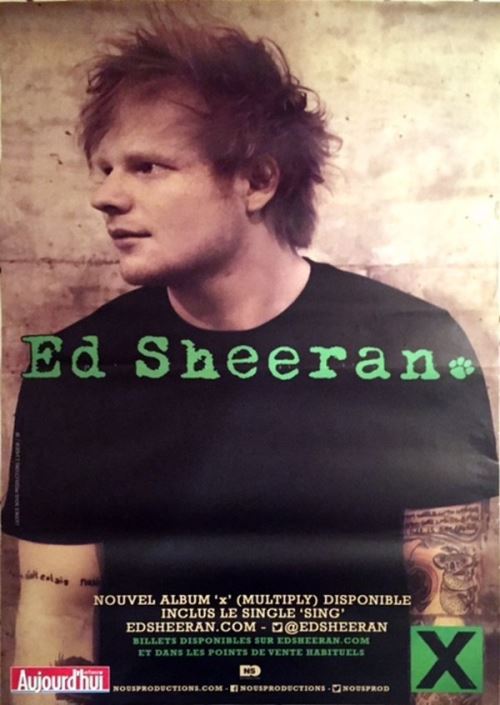 Ed Sheeran - 80x120 cm - AFFICHE / POSTER État correct - N/A reconditionné disponible sur Fnac