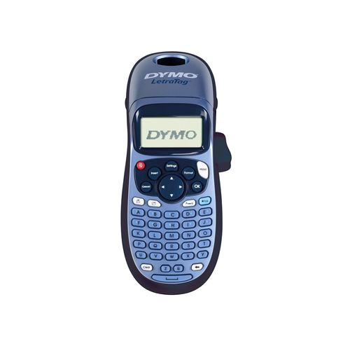 DYMO LetraTag LT-100H - Étiqueteuse - Noir et blanc - thermique direct - Rouleau (1,2 cm) - 160 dpi - jusqu'à 7 mm/sec - outil de coupe - impression par 1 ligne, impression par 2 lignes, horloge temps réel État correct - Dymo reconditionné disponible sur Fnac