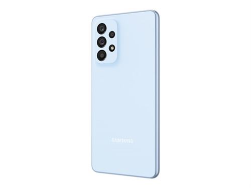 Samsung Galaxy A53 5G - 5G smartphone - double SIM - RAM 6 Go / Mémoire interne 128 Go - microSD slot - OLED display - 6.5"" - 2400 x 1080 pixels (120 Hz) - 4x caméras arrière 64 MP, 12 MP, 5 MP, 5 MP - front camera 32 MP - bleu génial État correct - N/A reconditionné disponible sur Fnac