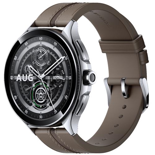 Montre connectée Xiaomi Watch 2 Pro 46 mm Bluetooth Argent avec bracelet Cuir Marron État correct - Xiaomi reconditionné disponible sur Fnac