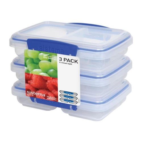 Acheter SISTEMA Lot de 3 petites boîtes alimentaires 2 compartiments a clips État correct - 71,99 € SISTEMA Lot de 3 petites boîtes alimentaires 2 compartiments a clips État correct - Sistema reconditionné disponible sur Fnac