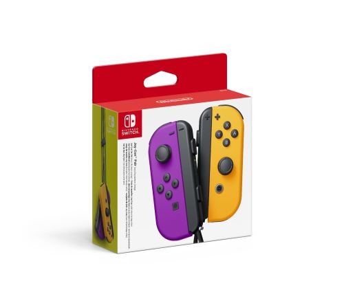Paire de manettes Joy-Con Nintendo Switch violet neon et orange État correct - Nintendo reconditionné disponible sur Fnac