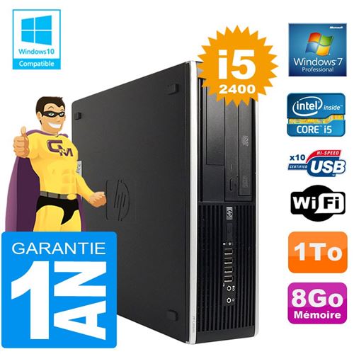 Pc hp compaq 8300 sff core i5-2400 ram 8go disque 1 to graveur dvd wifi w7 État correct - Hewlett-Packard reconditionné disponible sur Fnac