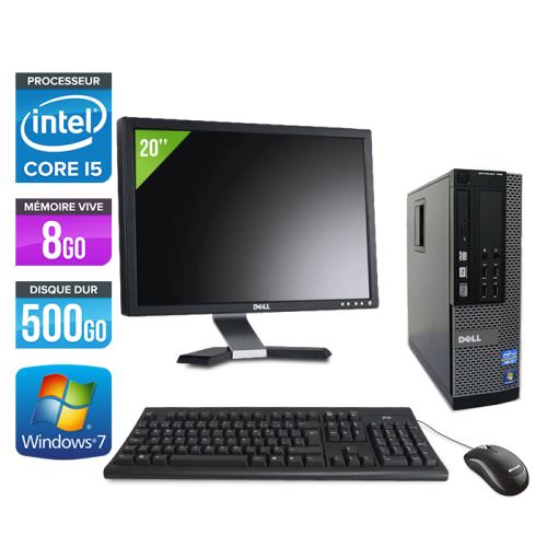 Acheter Ordinateur Dell Optiplex 790 SFF + Ecran 20'' - Noir - Intel Core i5-2400 / 3.10 GHz - RAM 8 Go - HDD 500 Go - DVD - Gigabit Ethernet - Windows 7 Professionnel État correct - 329,00 € Ordinateur Dell Optiplex 790 SFF + Ecran 20'' - Noir - Intel Core i5-2400 / 3.10 GHz - RAM 8 Go - HDD 500 Go - DVD - Gigabit Ethernet - Windows 7 Professionnel État correct - Dell reconditionné disponible sur Fnac