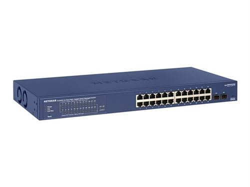 NETGEAR Smart GS724TPv2 - Commutateur - intelligent - 24 x 10/100/1000 (PoE+) + 2 x 1000 Base-X SFP (liaison montante) - Montable sur rack - PoE+ (190 W) État correct -  reconditionné disponible sur Fnac