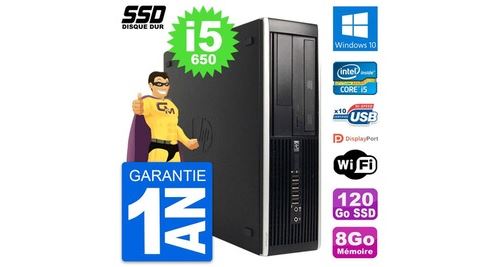 Pc hp 8100 elite sff intel core i5-650 ram 8go ssd 120go windows 10 wifi État correct - N/A reconditionné disponible sur Fnac