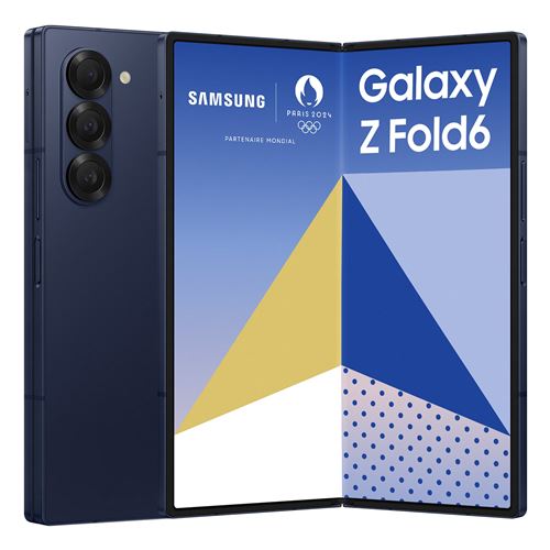 Smartphone Samsung Galaxy Z Fold6 7,6"" 5G Nano SIM 512 Go Bleu nuit État correct - Samsung reconditionné disponible sur Fnac