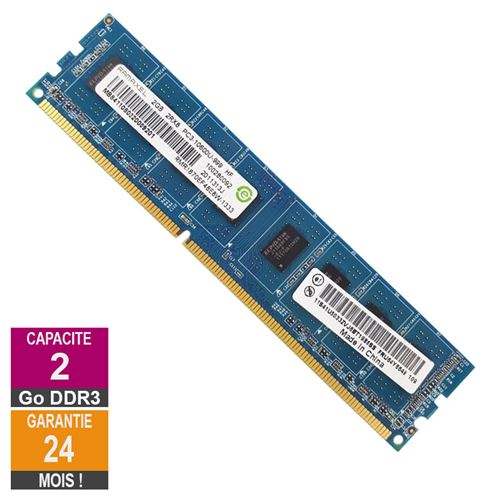 Acheter Barrette Mémoire 2Go RAM DDR3 Ramaxel RMR1870EF48E8W DIMM PC3-10600U État correct - 14,21 € Barrette Mémoire 2Go RAM DDR3 Ramaxel RMR1870EF48E8W DIMM PC3-10600U État correct - N/A reconditionné disponible sur Fnac