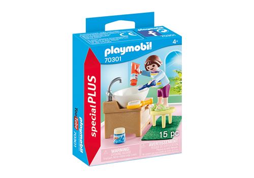 Playmobil La maison moderne 70301 Enfant avec lavabo État correct - Playmobil reconditionné disponible sur Fnac