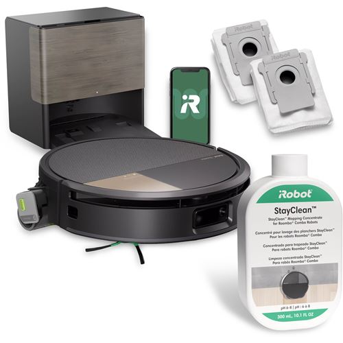 Aspirateur robot iRobot Roomba Max 706 Combo+ AutoWash Noir État correct - iRobot reconditionné disponible sur Fnac