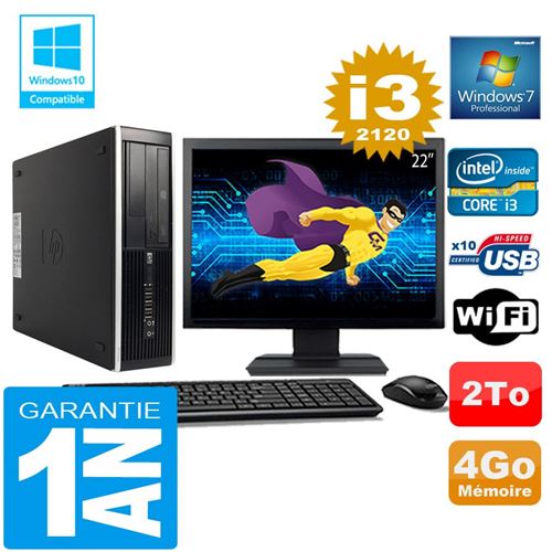 Acheter Pc hp compaq 8300 sff core i3-2120 ram 4go disque 2 to wifi w7 ecran 22' État correct - 239,00 € Pc hp compaq 8300 sff core i3-2120 ram 4go disque 2 to wifi w7 ecran 22' État correct - Hewlett-Packard reconditionné disponible sur Fnac