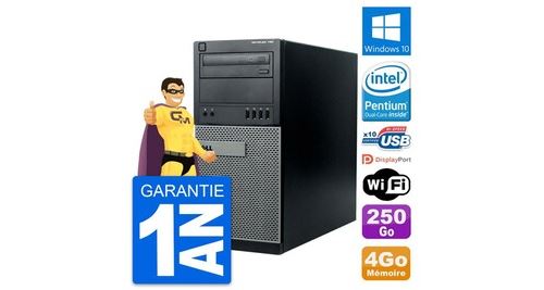 Pc tour dell optiplex 790 mt intel g630 ram 4go disque dur 250go windows 10 wifi État correct - N/A reconditionné disponible sur Fnac