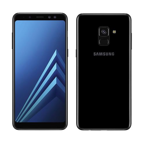 Samsung Galaxy A8 (2018) - 4G smartphone - double SIM - RAM 4 Go / Mémoire interne 32 Go - microSD slot - OLED display - 5.6"" - 2220 x 1080 pixels - rear camera 16 MP - 2x front cameras 16 MP, 8 MP - noir État correct - Samsung reconditionné disponible sur Fnac