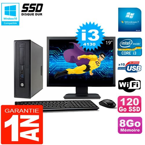 Pc hp elitedesk 800 g1 sff ecran 19' core i3-4130 8go disque 120 go ssd wifi w7 État correct - Hewlett-Packard reconditionné disponible sur Fnac