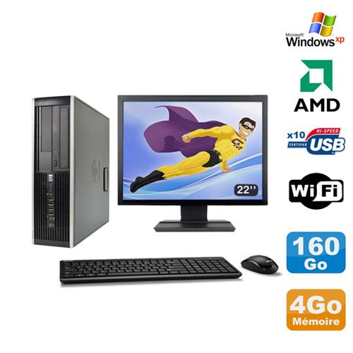 Acheter Pc hp compaq 6005 pro sff amd 3ghz 4go 160go graveur wifi windows xp 22' État correct - 209,00 € Pc hp compaq 6005 pro sff amd 3ghz 4go 160go graveur wifi windows xp 22' État correct - Hewlett-Packard reconditionné disponible sur Fnac