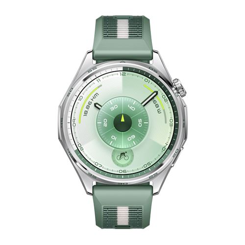 Montre connectée Huawei Watch GT6 46 mm Bluetooth acier inoxydable avec bracelet tissé Vert État correct - Huawei reconditionné disponible sur Fnac