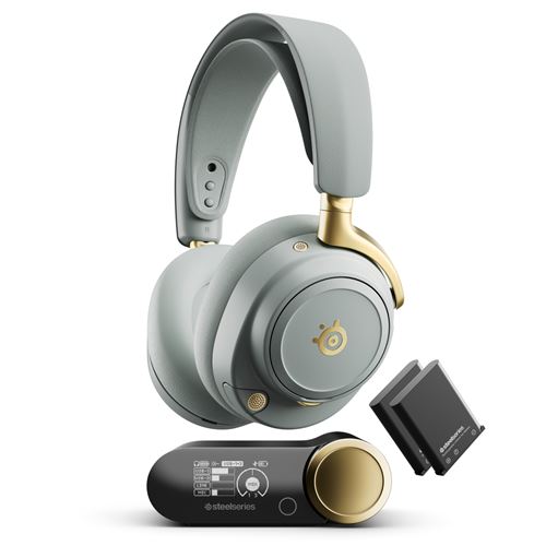 Casque gaming sans fil SteelSeries Arctis Nova Elite Sage & Gold État correct - SteelSeries reconditionné disponible sur Fnac