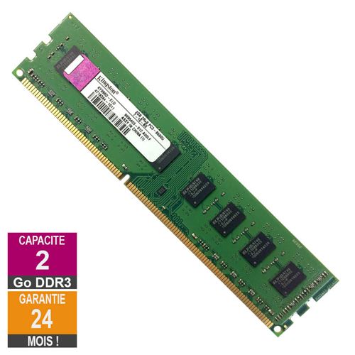 Acheter Barrette Mémoire 2Go RAM DDR3 Kingston KY996D-ELD PC3-8500U 1066MHz 2Rx8 État correct - 14,21 € Barrette Mémoire 2Go RAM DDR3 Kingston KY996D-ELD PC3-8500U 1066MHz 2Rx8 État correct - Kingston reconditionné disponible sur Fnac