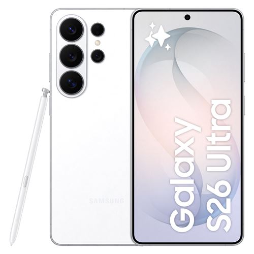Smartphone Samsung Galaxy S26 Ultra 6,9"" 5G Nano SIM 512 Go Blanc État correct - Samsung reconditionné disponible sur Fnac