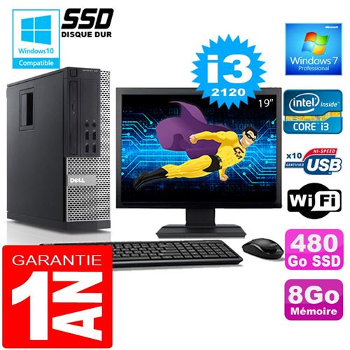 Acheter Pc dell 990 sff core i3-2120 ram 8go disque 480 go ssd wifi w7 ecran 19' État correct - 239,00 € Pc dell 990 sff core i3-2120 ram 8go disque 480 go ssd wifi w7 ecran 19' État correct - Dell reconditionné disponible sur Fnac