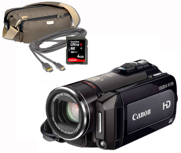 Canon Legria HF200 + Housse + Carte SDHC 4 Go + Câble HDMI État correct - Canon reconditionné disponible sur Fnac